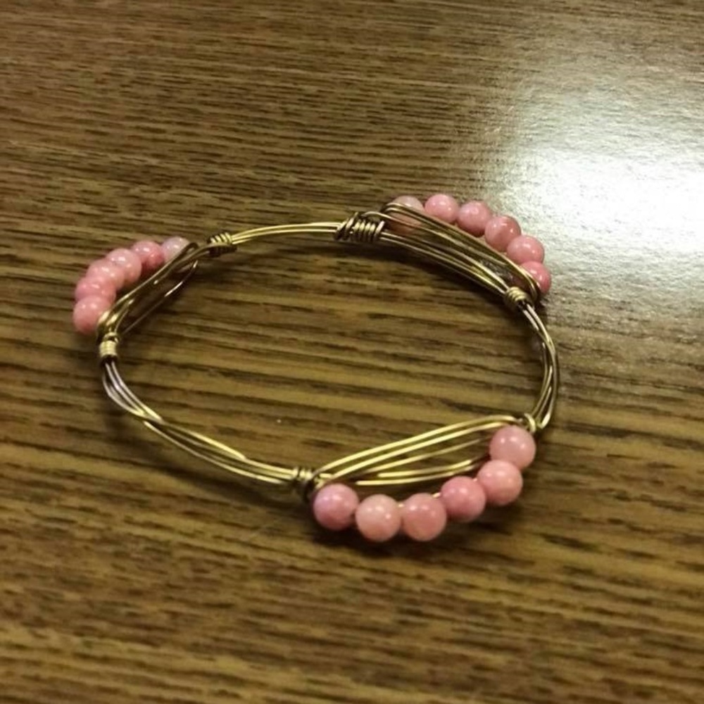 bourbon & boweties inspired wire wrapped bracelet